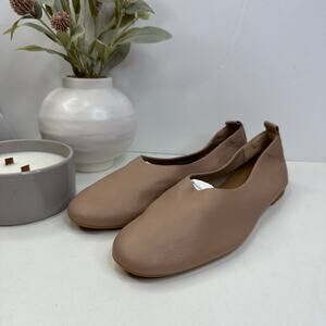 New Everlane The Day Glove Flats Leather Slip On Italian Tan Women 11 NWOB